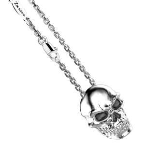 Колье череп из серебра Zancan EXC 512
