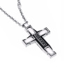 Колье крест из серебра и керамики  Zancan EXC 351B