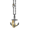 Колье якорь с русалкой из серебра Zancan EXC 635