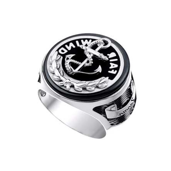 Кольцо мужское из серебра  Zancan EXA 062 ne