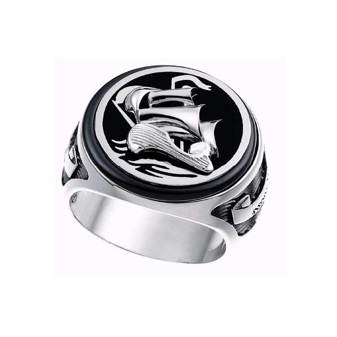 Кольцо мужское из серебра  Zancan EXA 061 ne