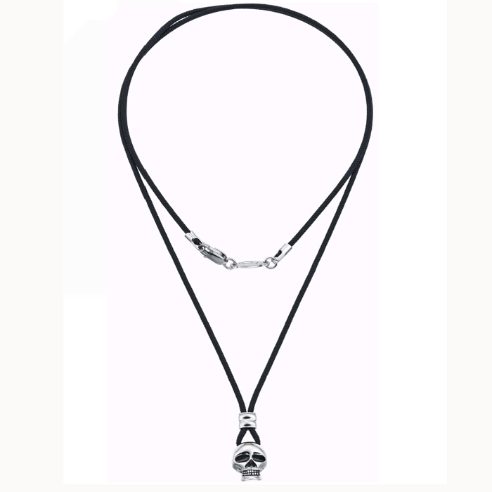 Колье подвеска  из серебра череп Zancan EXC 303