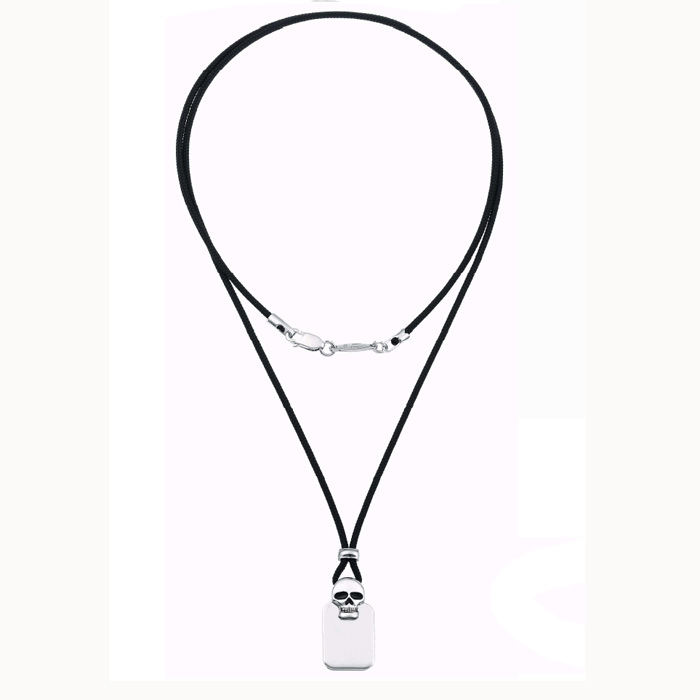 Колье подвеска  из серебра череп Zancan EXC 322