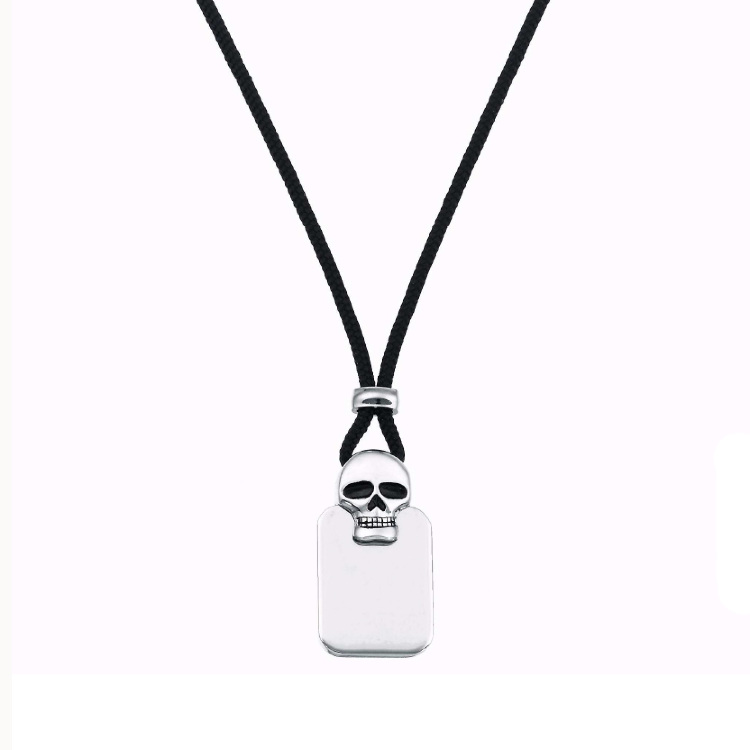 Колье подвеска  из серебра череп Zancan EXC 322