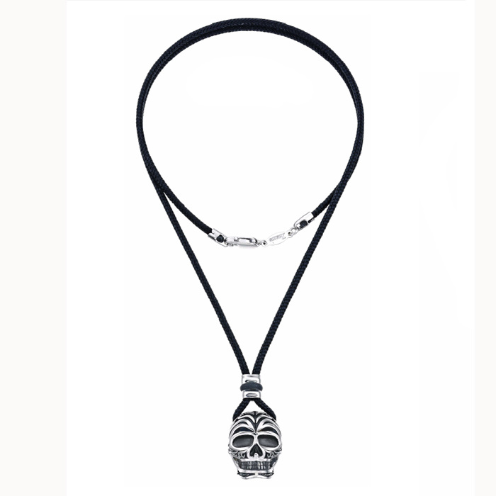 Колье подвеска  из серебра череп Zancan EXC 301