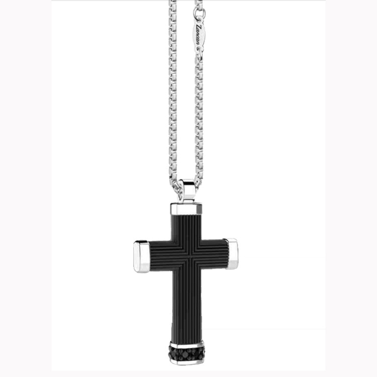Колье крест из серебра  Zancan EXC 481 N