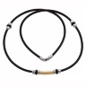 Колье подвеска на каучуковом шнурке и вставкой золота Zancan EXC 055 N