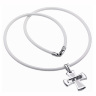 Крест подвеска на каучуковом шнурке и серебром Zancan EXC 206 B